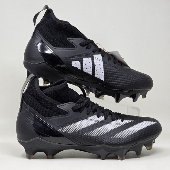 Adidas Adizero Impact Football Cleats Black White IE9661 Men’s Size 8.5 New - Picture 2 of 11